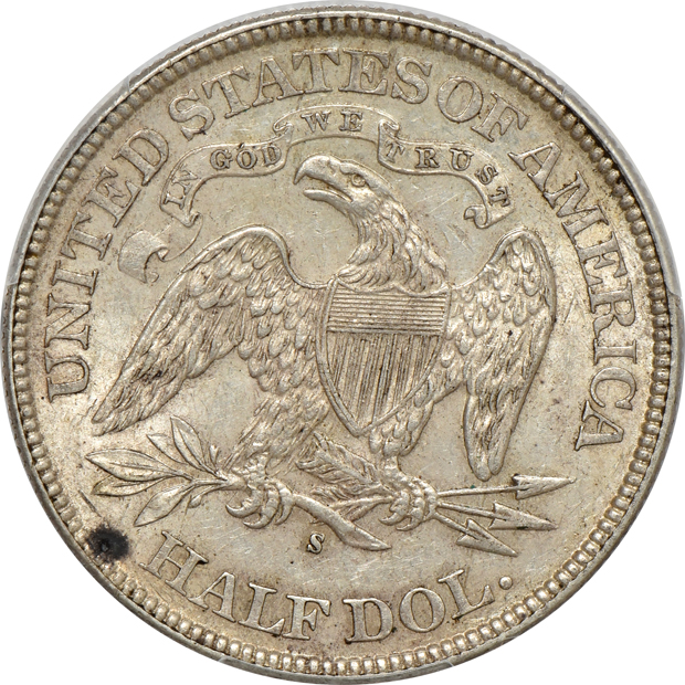 1858-O XF-45, 1877 XF-45, and 1877-S AU-58, all PCGS