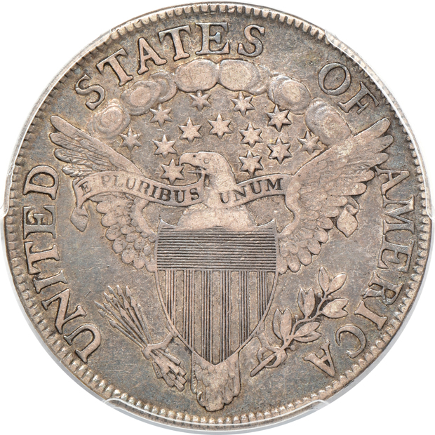 1806 O-121 Pointed 6, Stem PCGS F-15 CAC
