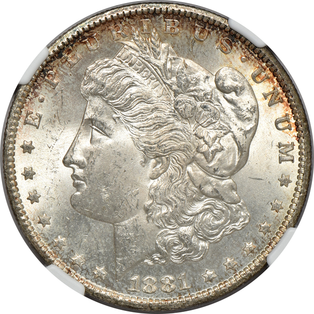 1878-CC MS-62, 1880-CC MS-63, and an 1881-CC MS-64, all NGC