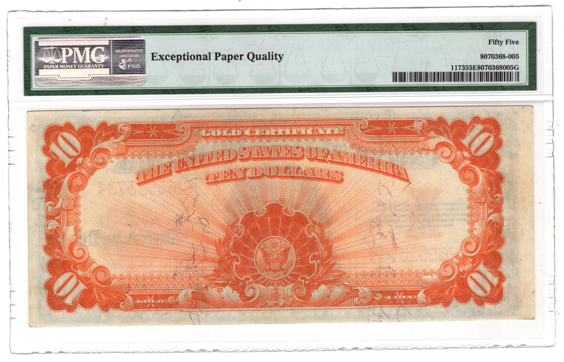 1922 $10 Fr# 1173 - PMG AU-55 EPQ