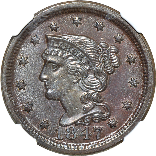 Nine U.S. type coins certified by NGC