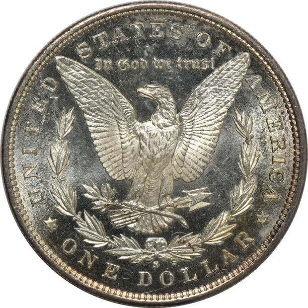 1886-S and 1890-S, both Uncirculated, raw