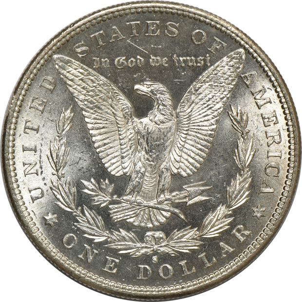 1886-S and 1890-S, both Uncirculated, raw