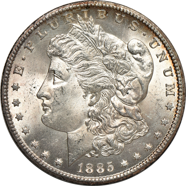 Three 1885-CC Uncirculated, raw
