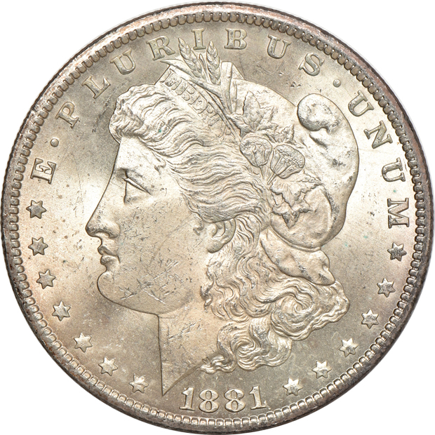 1878-CC, 1881-CC, and an 1885-CC, all Uncirculated, raw