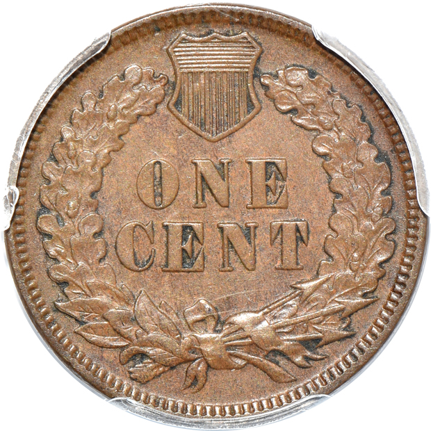 Four AU Indian Head cents certified by PCGS