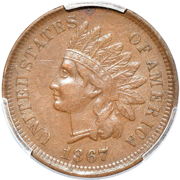 A Flying Eagle cent and three Indian Head cents, all PCGS XF