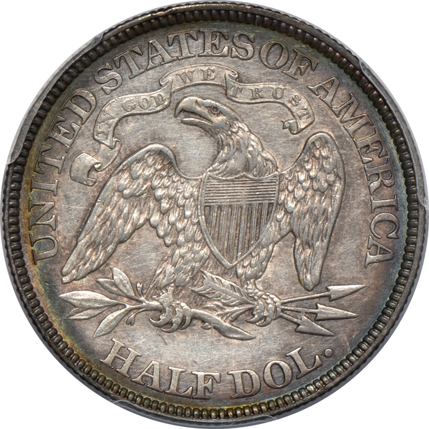 Four certified cleaned Seated Liberty half dollars