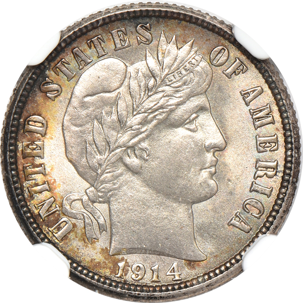Four Uncirculated certified U.S. type coins, all CAC
