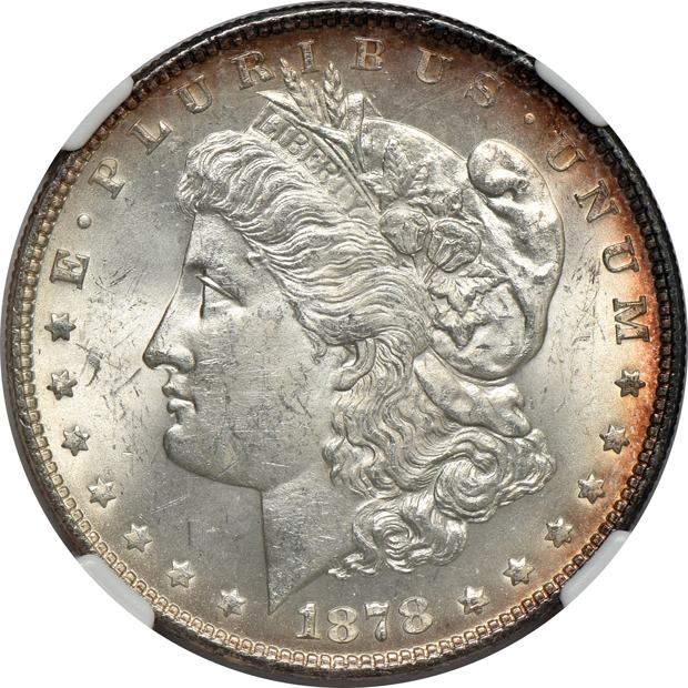 Four 1878 8TF and an 1878 7TF Reverse of 78