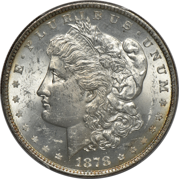 Four 1878 8TF and an 1878 7TF Reverse of 78