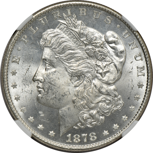 Four 1878 8 TF certified MS-63