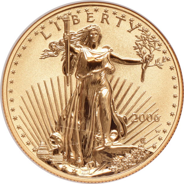 2006 W 20th Anniversary 1oz American Gold Eagle three-coin set, NGC MS-70, PR-70 Ultra Cameo, and Reverse PR-70
