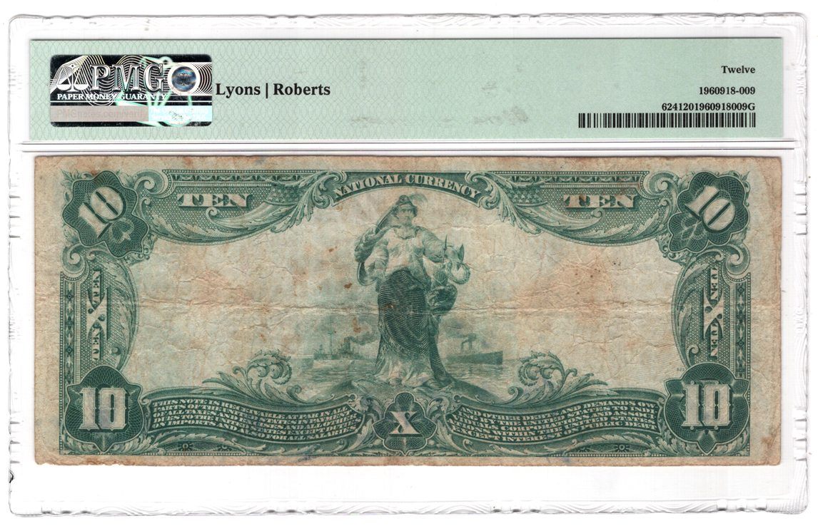 1902 $10 Blue Seal - Malvern, AR Charter #7634 - PMG F-12