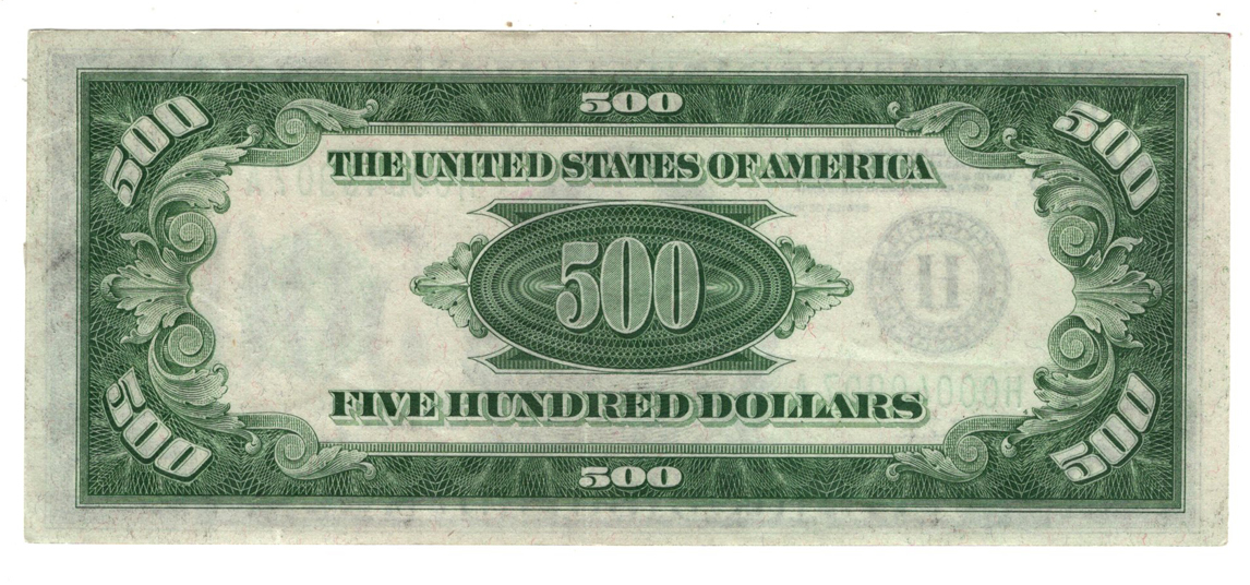 1934-A $500 St. Louis Fr# 2202-H - AU