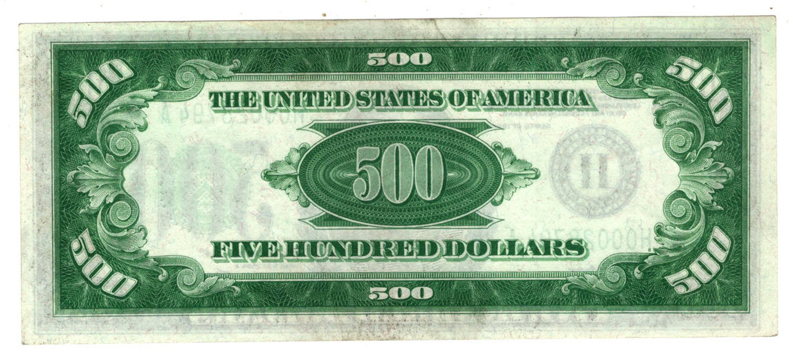1934-A $500 St. Louis Fr# 2202-H - AU