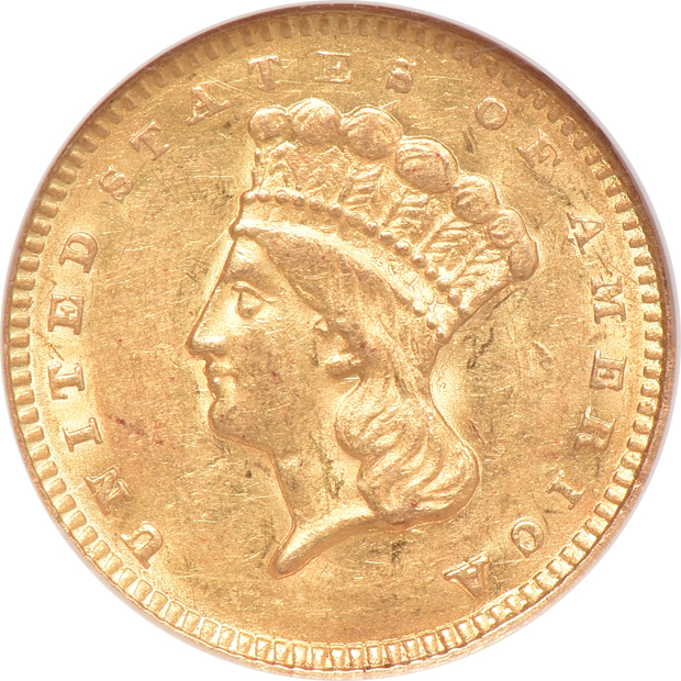 Four AU gold dollars certified by NGC