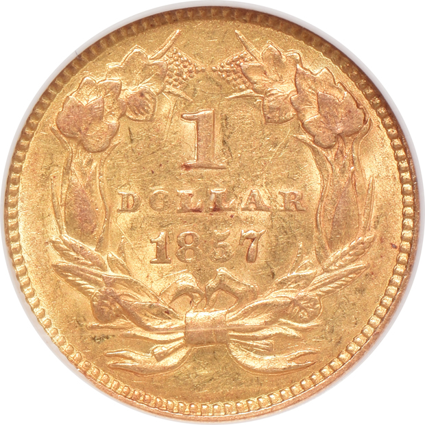 Four AU gold dollars certified by NGC