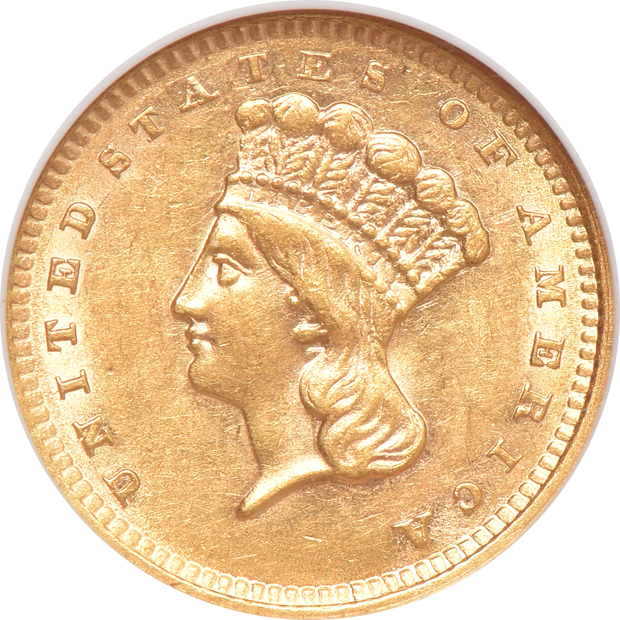 Four AU gold dollars certified by NGC