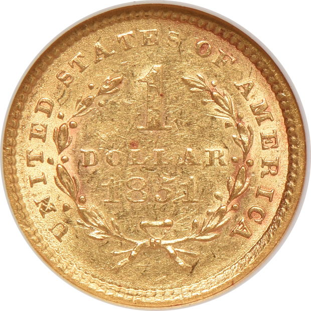 Six gold dollars