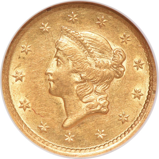 1851-O AU-53, 1852 AU-58, and an 1853 AU-58, all NGC