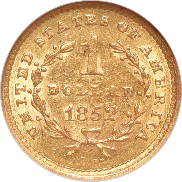 1851-O AU-53, 1852 AU-58, and an 1853 AU-58, all NGC