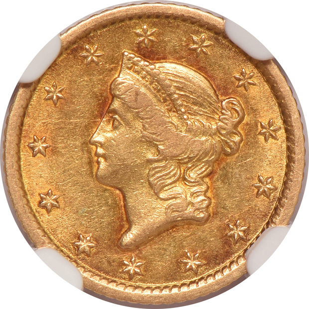 1851-O AU-53, 1852 AU-58, and an 1853 AU-58, all NGC