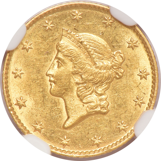 1849 Open Wreath MS-61, and an 1849 Closed Wreath AU-55, both NGC