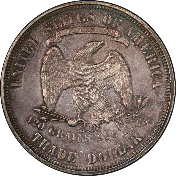 1876 Trade PCGS AU-50