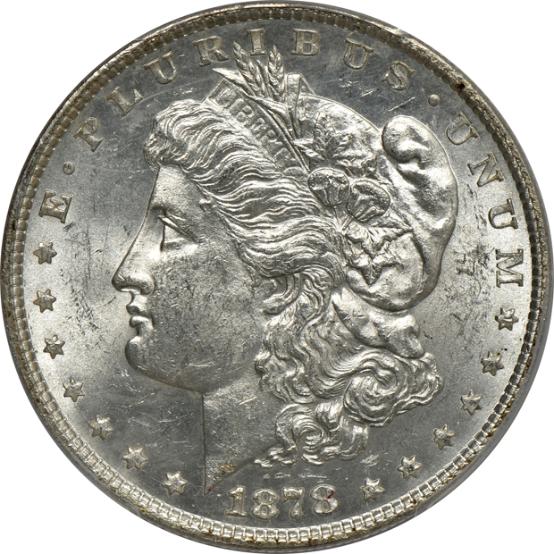 Three 1878 8 TF PCGS MS-62, one CAC
