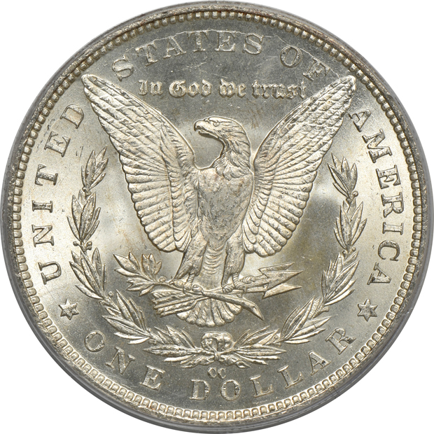 1883-CC and 1884-CC, both PCGS MS-65 (green label)