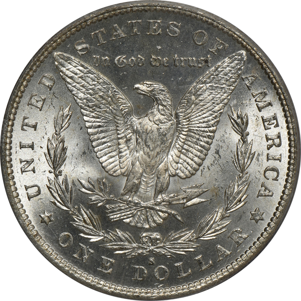 1890-S PCGS MS-65 (green label)