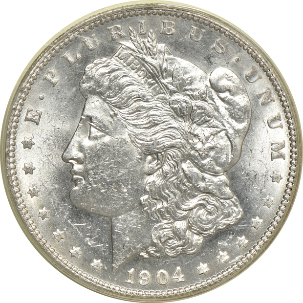 1904 MS-61, and a 1904 MS-64, both PCGS (green label)