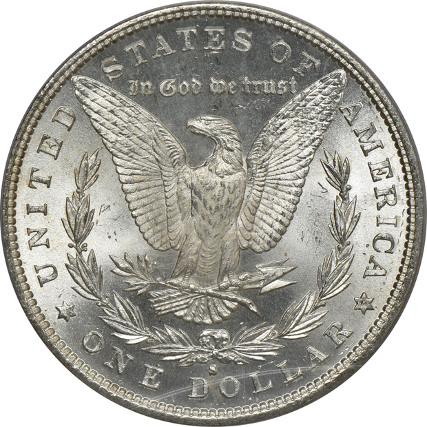 Two 1880-S and an 1881-S, all PCGS MS-65 (green label)