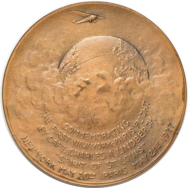 1927 Charles Lindbergh Banquet Medal in Bronze