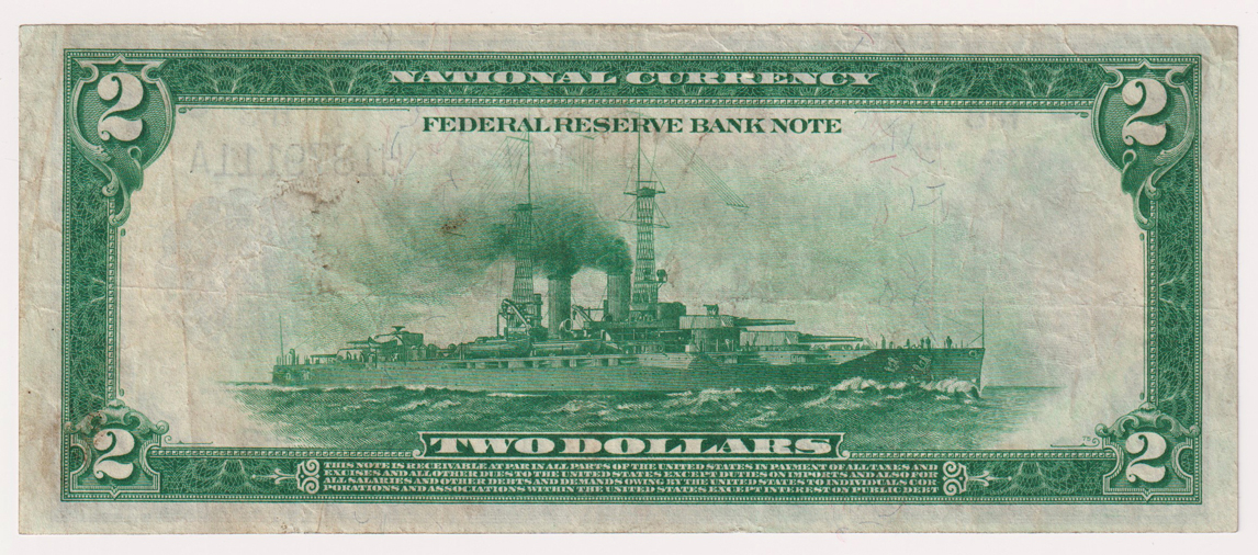 1918 $2 St. Louis Battleship Fr# 770 - VF