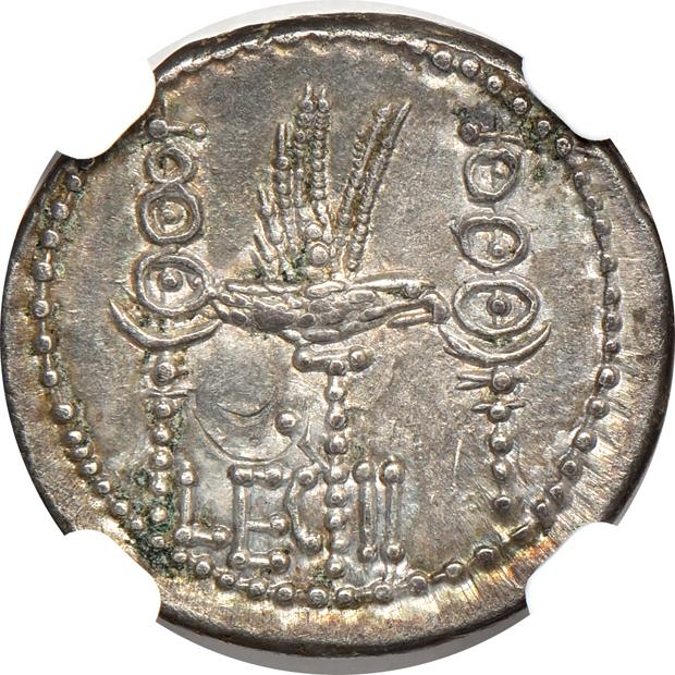 Roman Empire - Roman Imperatorial - 30 BC denarius - NGC AU