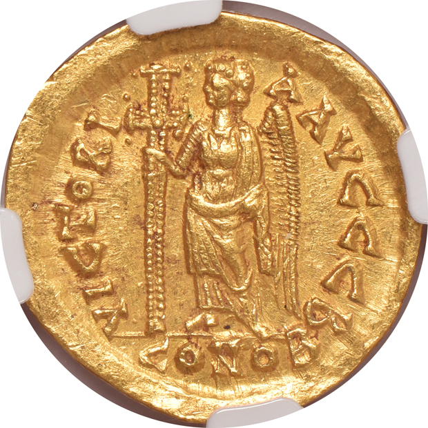 Roman Empire - Eastern Roman Empire - AD 457-474 solidus - NGC Ch AU