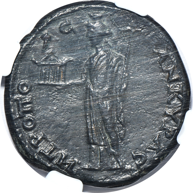 Roman Empire - Caracalla, Ancyra - AD 198-217 - NGC Ch XF/smoothing