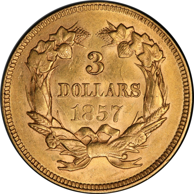1857 PCGS UNC details/cleaned