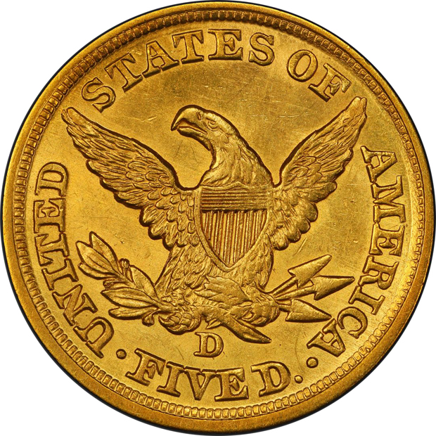 1853-D Large D PCGS MS-62