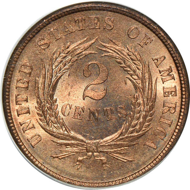 1864 Large Motto PCGS MS-66RD (green label)