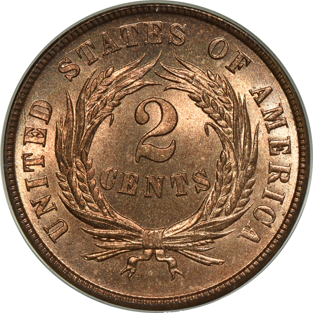 1865 PCGS MS-66RD (green label)