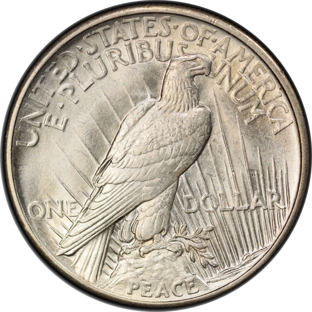 1921 Peace, High Relief PCGS MS-62
