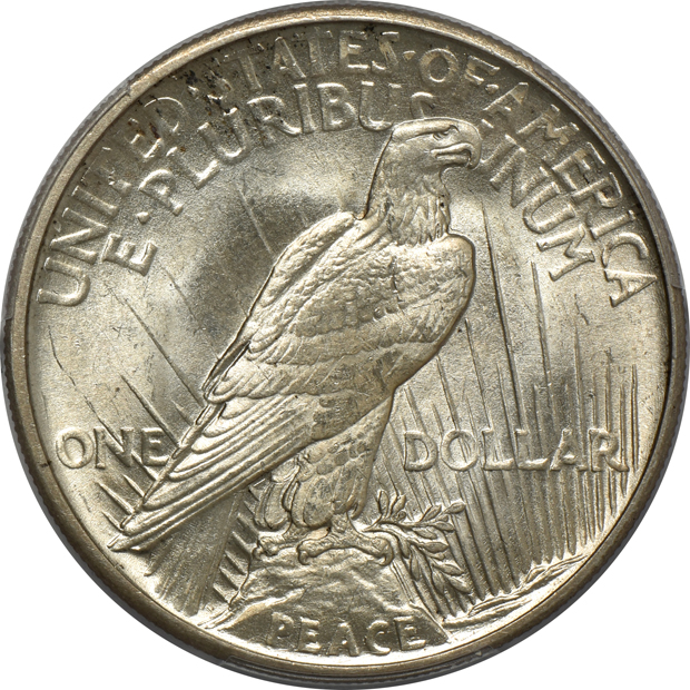 1921 Peace, High Relief PCGS MS-62