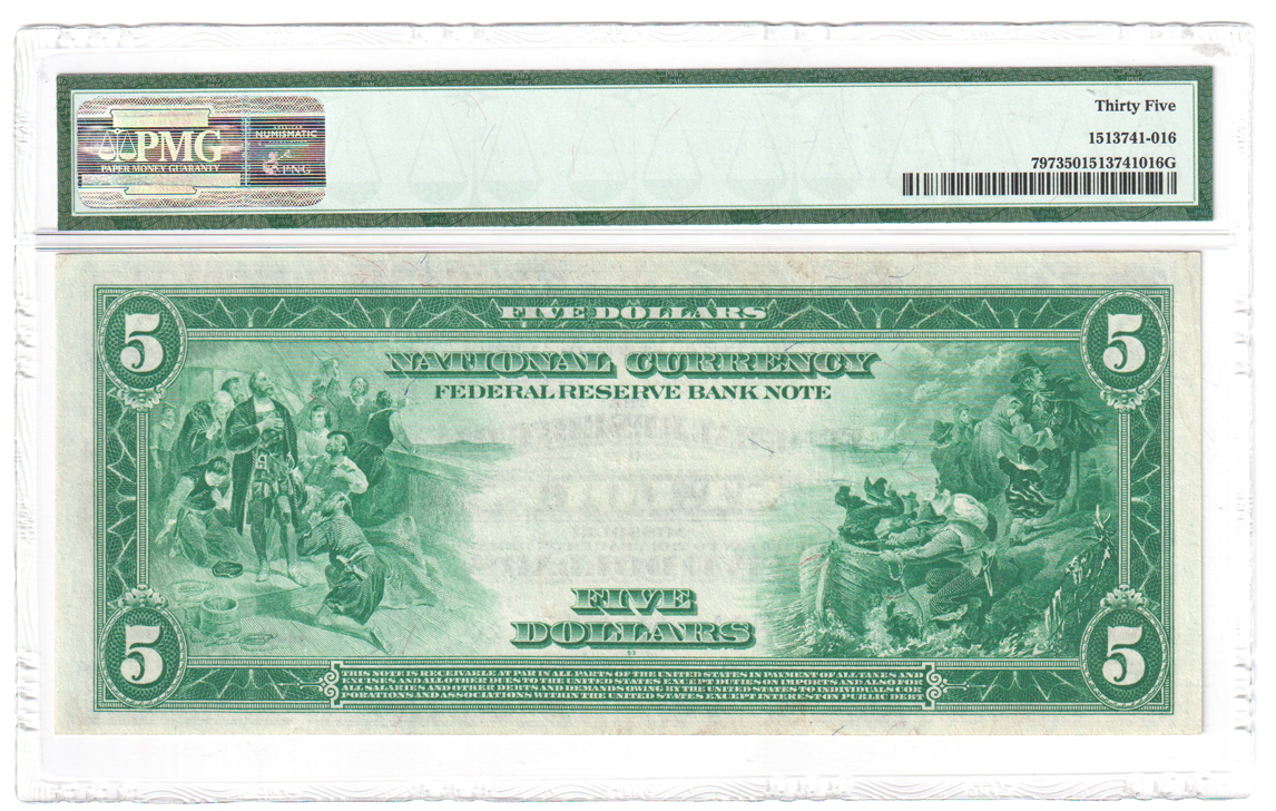 1918 $5 St. Louis Fr# 797 - PMG VF-35