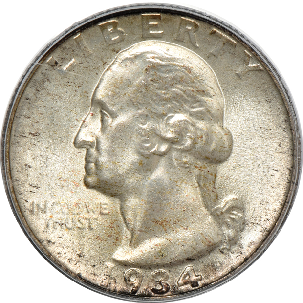1934 Light Motto, and 1934 Heavy Motto CAC, both PCGS MS-66