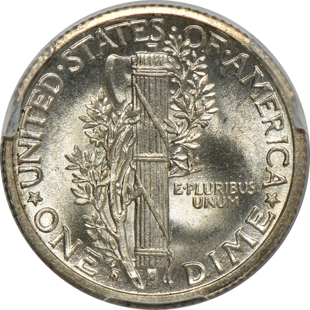 1916-S Mercury MS-63FB, plus two 1916-S Mercury MS-64FB, all PCGS