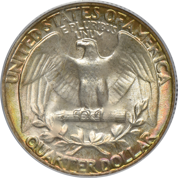 1934 Medium Motto MS-66, 1944 MS-67, and a 1947 MS-67, all PCGS 