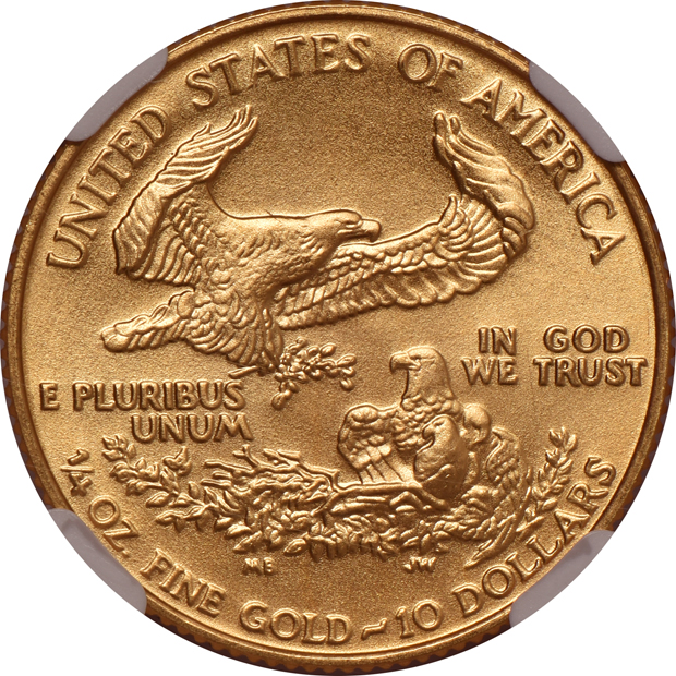 1987 $10 1/4oz Gold American Eagle NGC MS-70